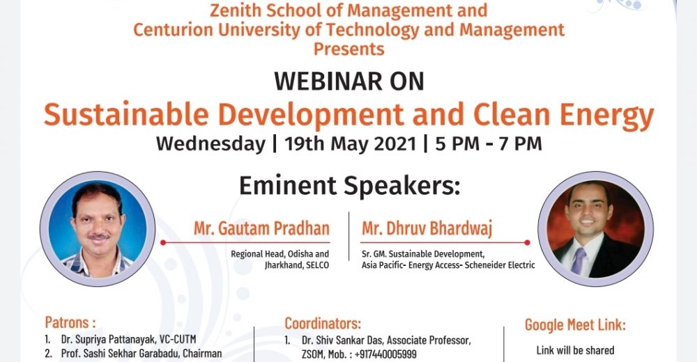 Mechanical-Webinar on Sustainable Development and Clean Energy flyer